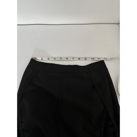 High Waist Skirt Size Medium Black Cutout Lattice Bodycon Stretch Bold Clubwear - Picture 6 of 16
